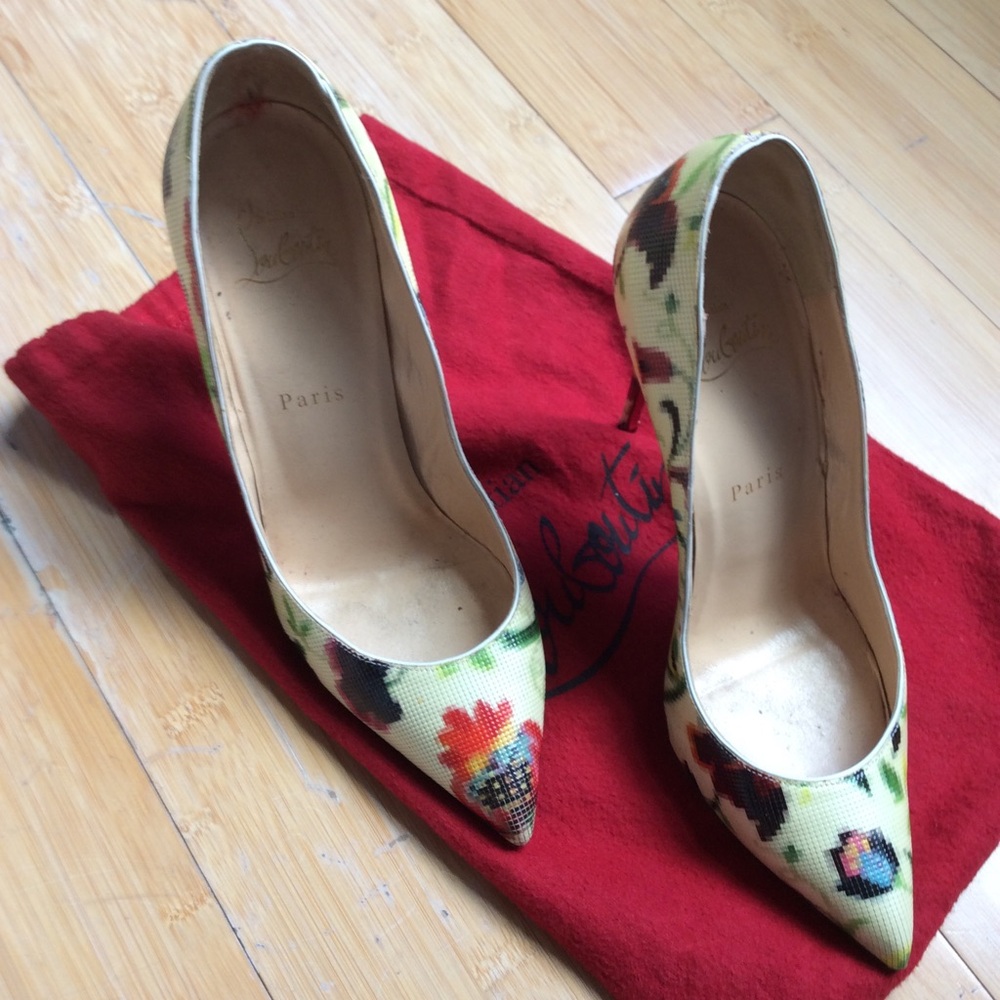 Christian Louboutin Pigalle Follie 100 Hawaii 38.5 - Picture 3 of 8
